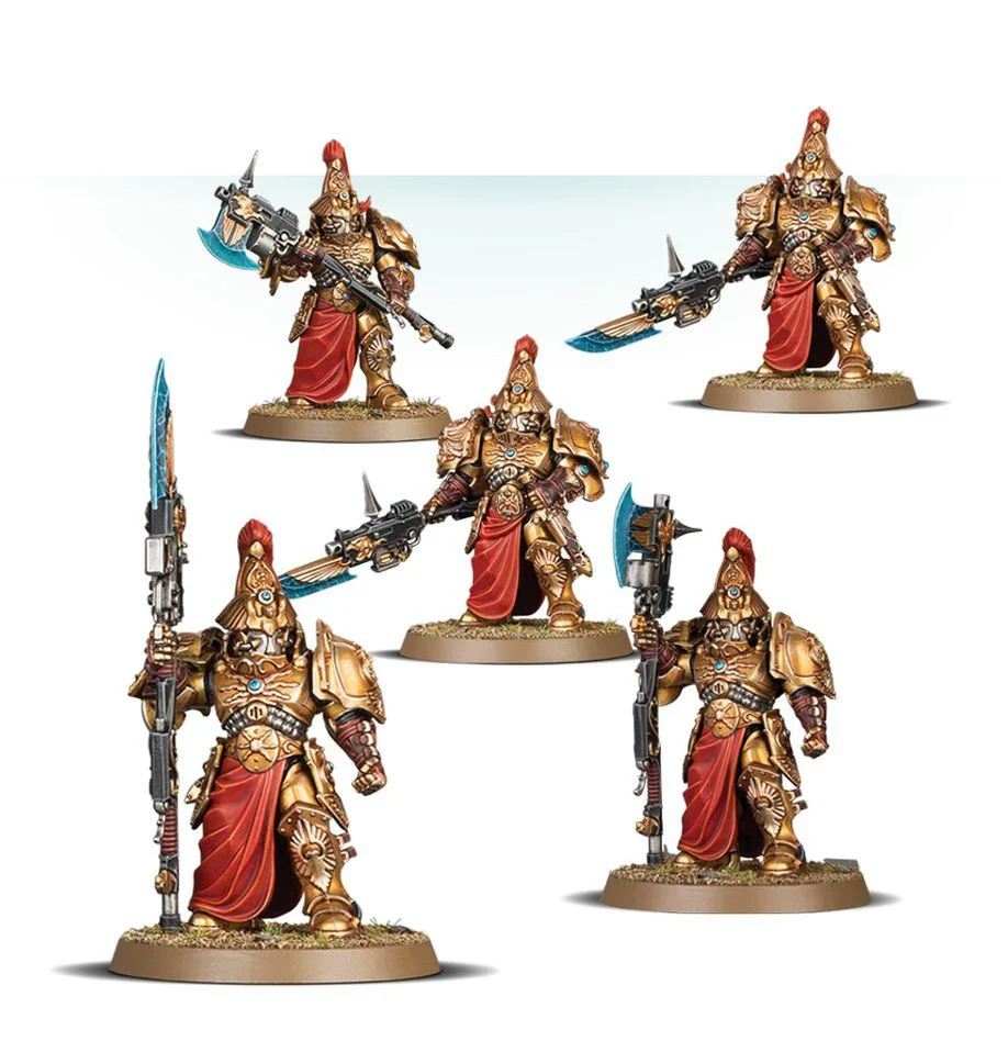 Warhammer 40,000 Adeptus Custodes Custodian Wardens (5 Miniatures) - Image 2