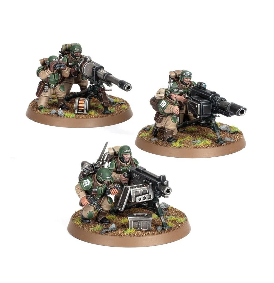 Warhammer 40,000 Astra Militarum Heavy Weapons Squad (3 Miniatures) - Image 2