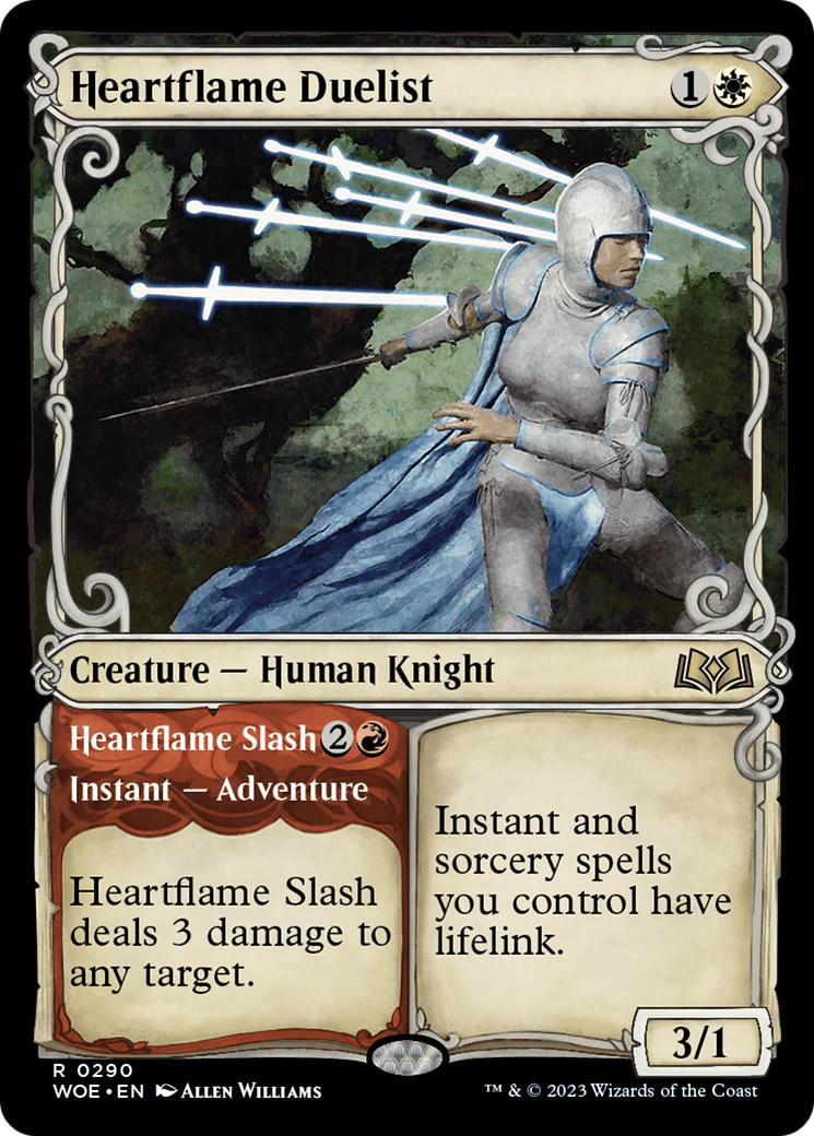 Heartflame Duelist (Showcase) (WOE-290) - Wilds of Eldraine: (Showcase) Foil