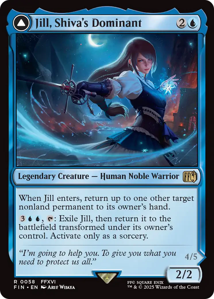 Jill, Shiva's Dominant // Shiva, Warden of Ice (FIN-058) - FINAL FANTASY: (enchantment)
