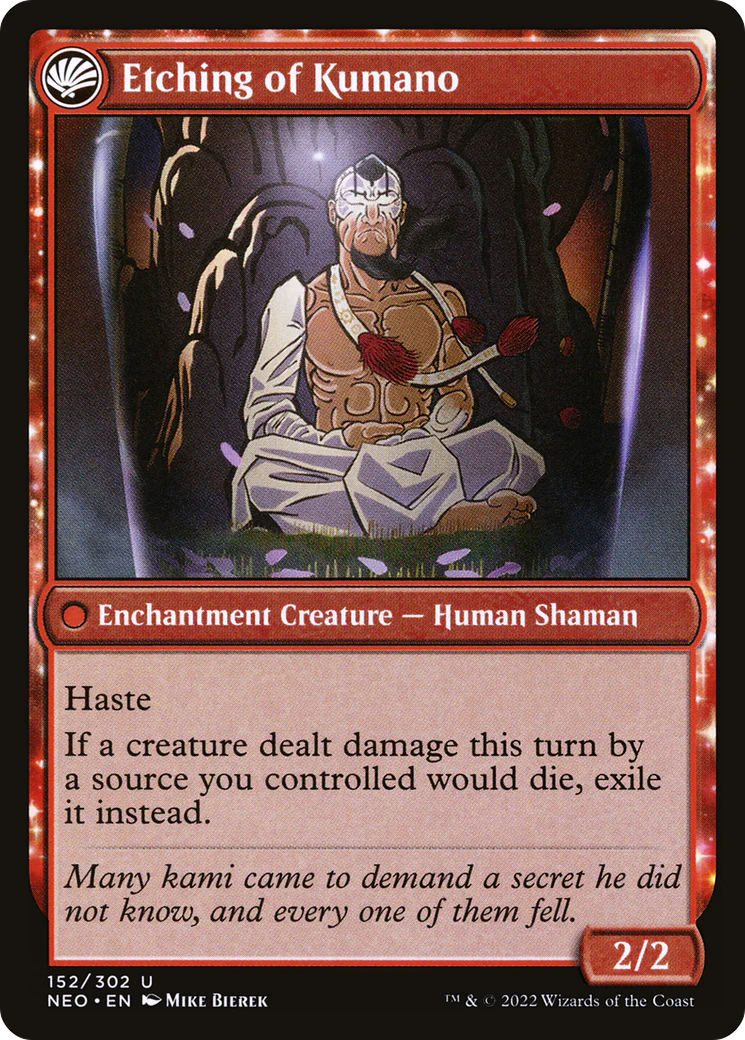 Kumano Faces Kakkazan (NEO-152) - Kamigawa: Neon Dynasty: (fandfc, enchantment) - Image 2