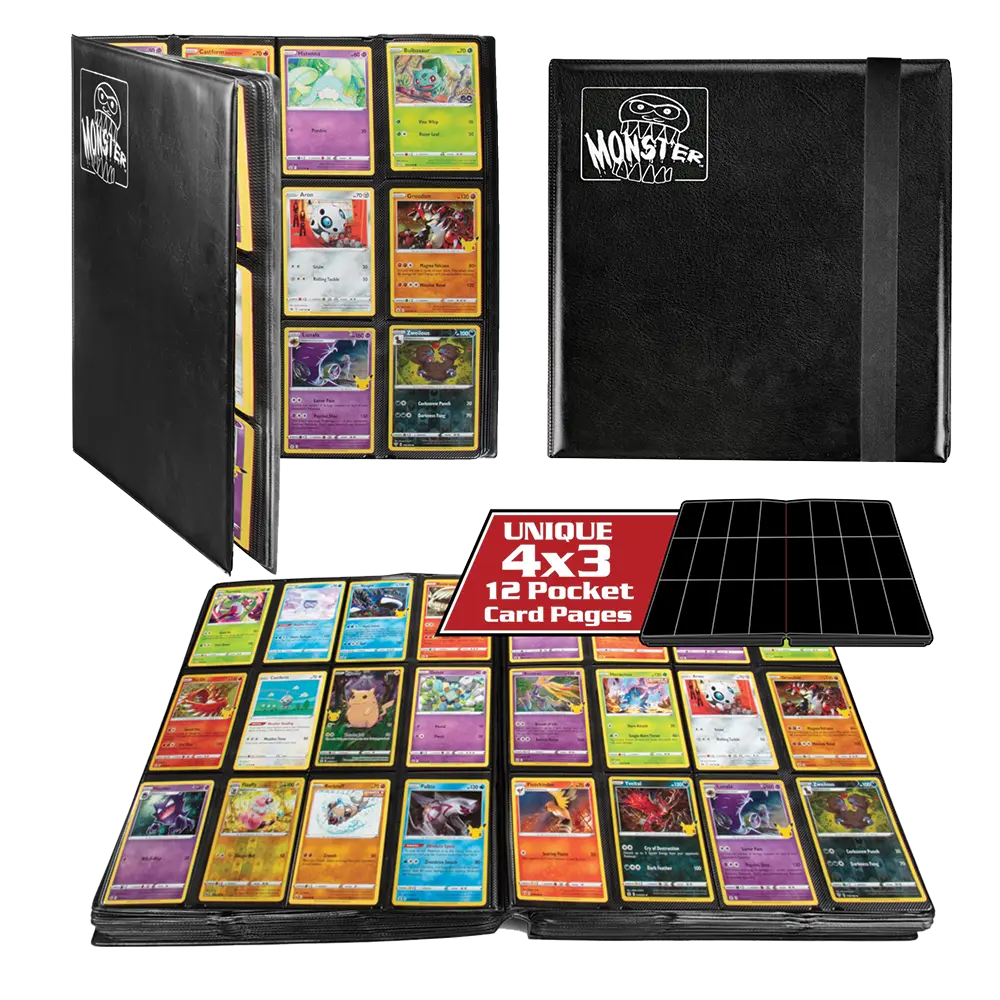 12 Pocket Monster Binder Black - Image 2