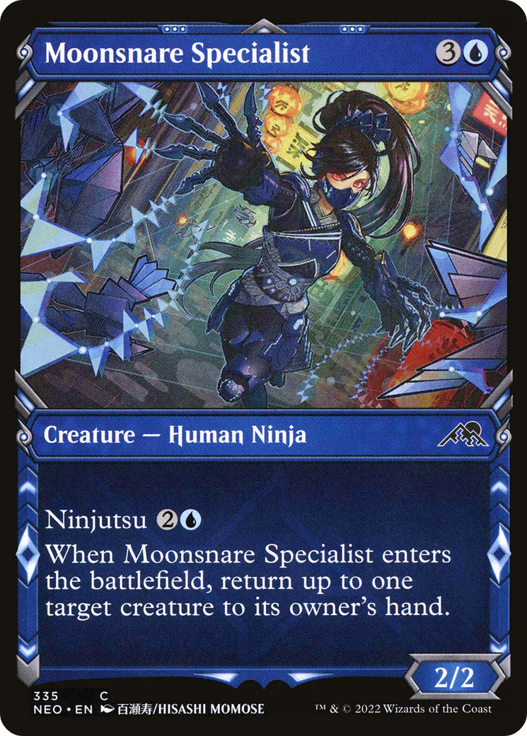 Moonsnare Specialist (Showcase) (NEO-335) - Kamigawa: Neon Dynasty: (Showcase)
