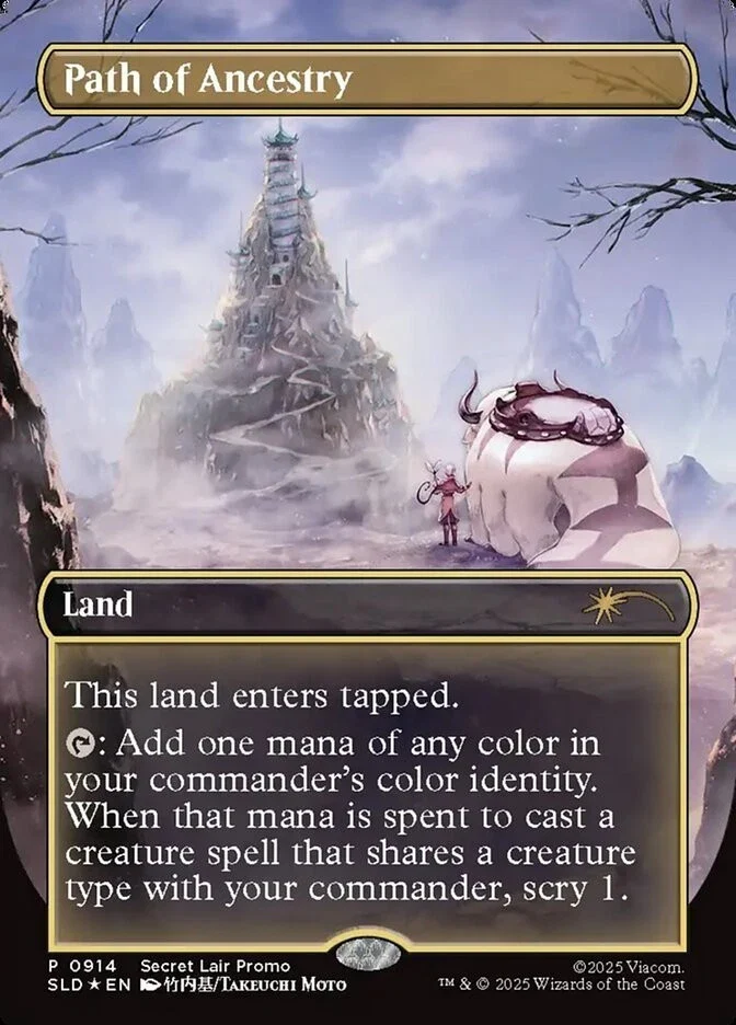 MTG Secret lair path of ancestry rainbow foil edition promo - Image 2