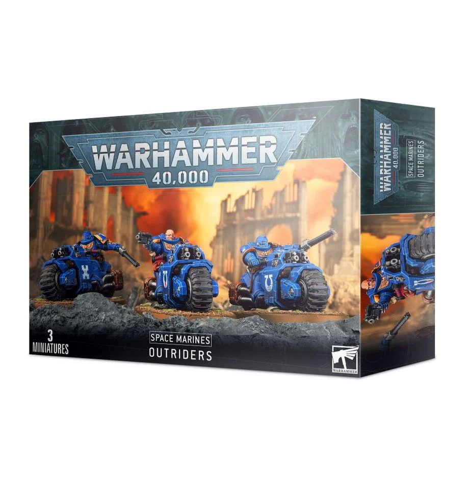 Warhammer Space Marines Outriders (3 Miniatures)