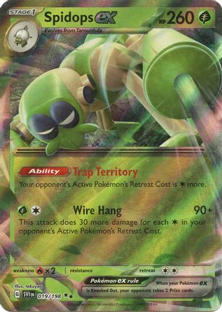 Spidops ex 019/198  - Holofoil SV01 Scarlet & Violet Base Set - Double Rare