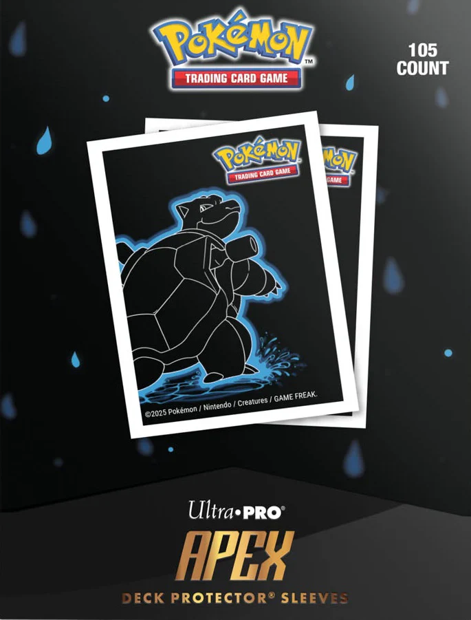 Ultra Pro - Apex Standard Card Sleeves 105ct - Neon Kanto Blastoise