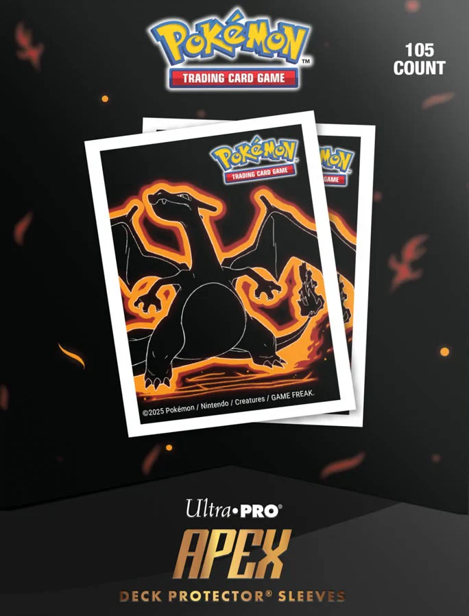 Ultra Pro - Apex Standard Card Sleeves 105ct - Neon Kanto Charizard