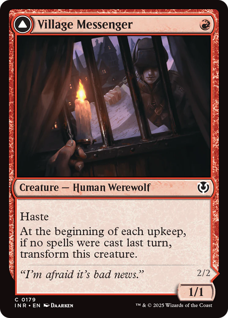 Village Messenger // Moonrise Intruder (INR-179) - Innistrad Remastered Foil - Image 3